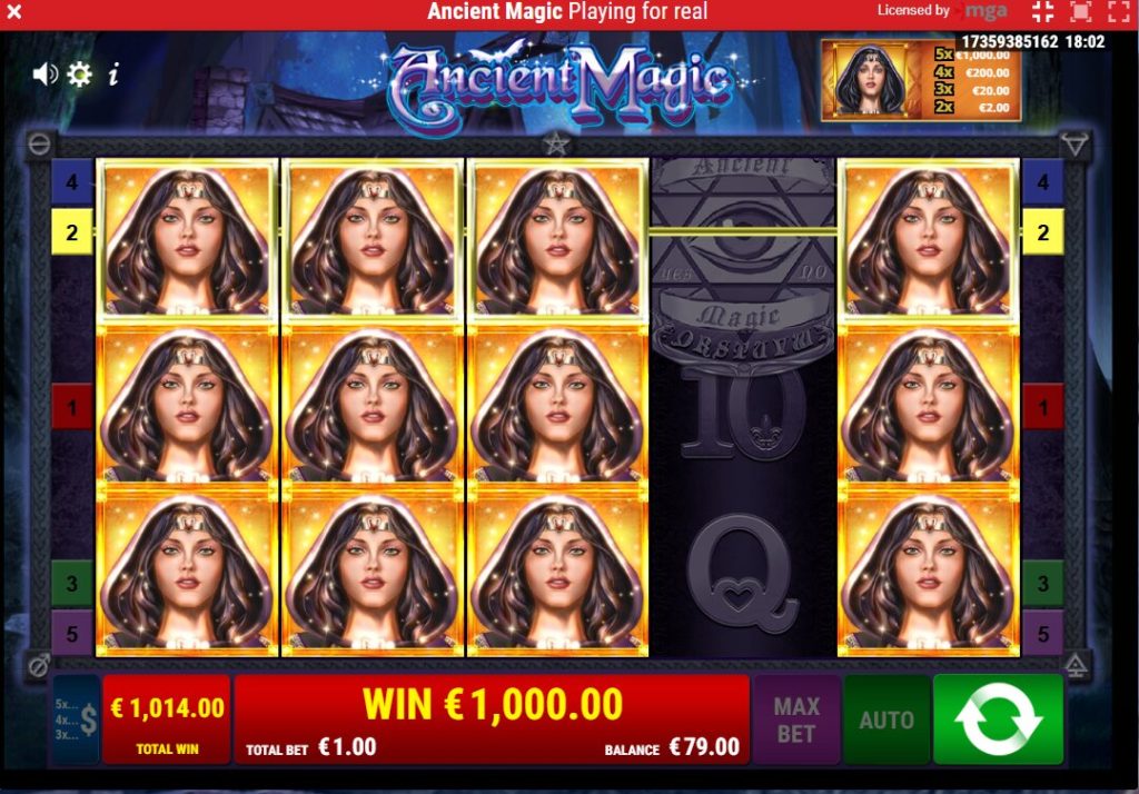 Gamomat Ancient Magic Slot Big Win 1,253x