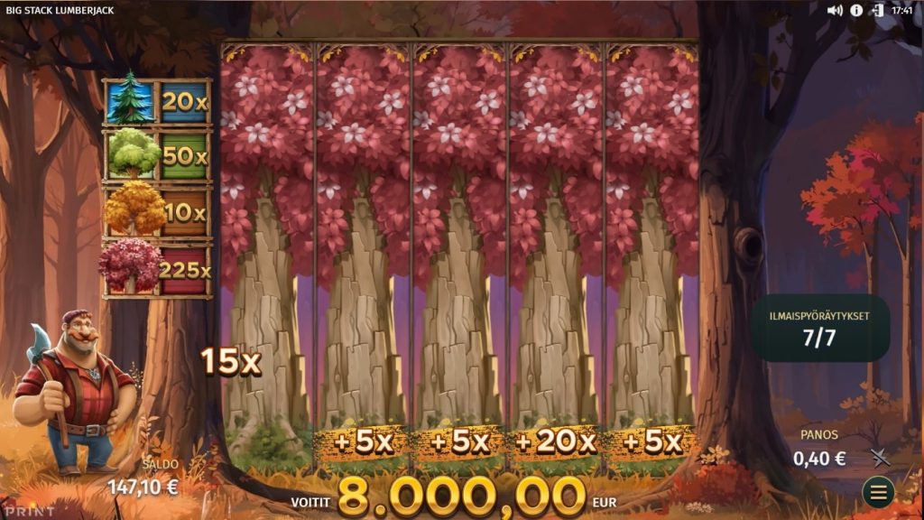 Print Studios Big Stack Lumberjack Slot Big Win 20,000x
