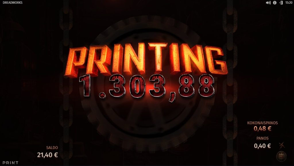 Print Studios Dreadworks Slot Big Win 3,260x