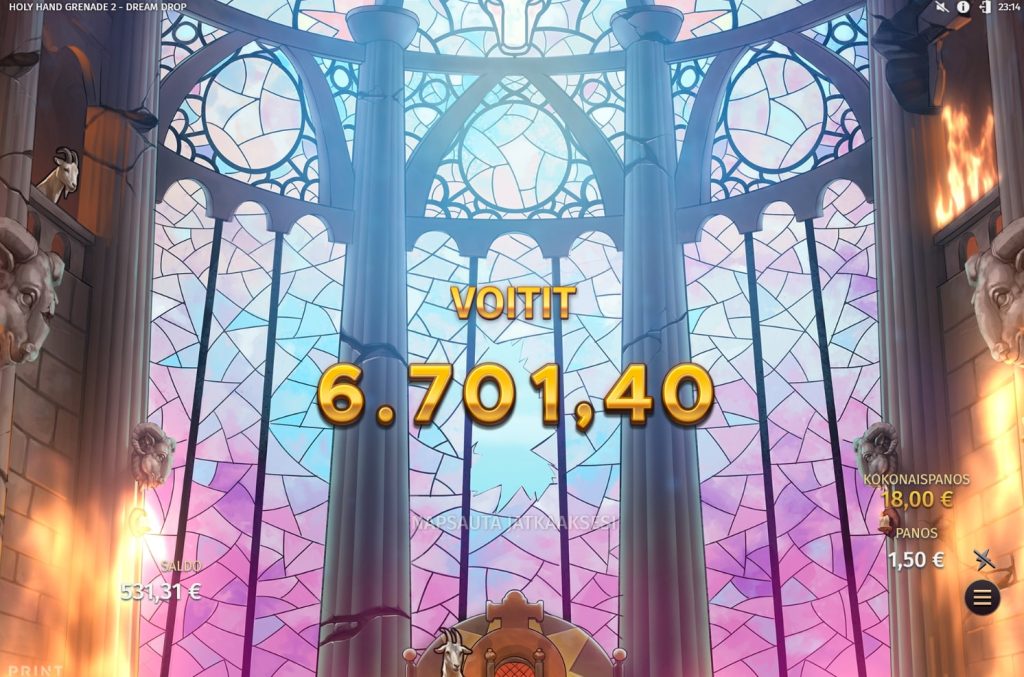 Print Studios Holy Hand Grenade 2 Slot Big Win 4,468x